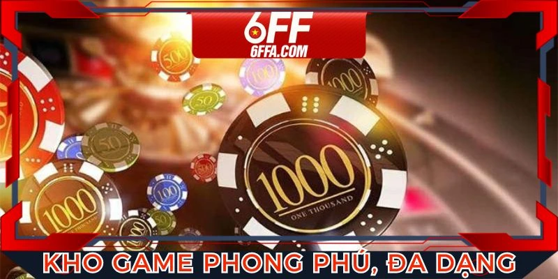 Sảnh chơi có kho game phong phú, hấp dẫn